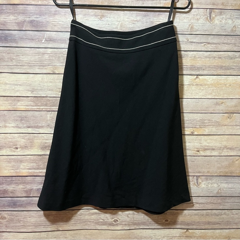 Banana Republic A Line Black Wool Skirt Lined Size 2 g3